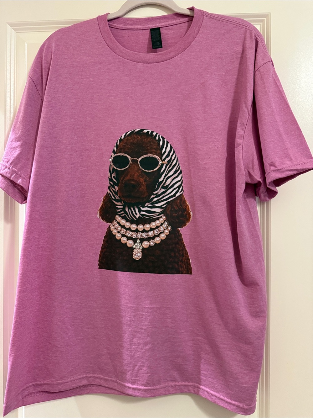 Pink Doodle- Graphic Dog Print T-shirt- Never been worn!